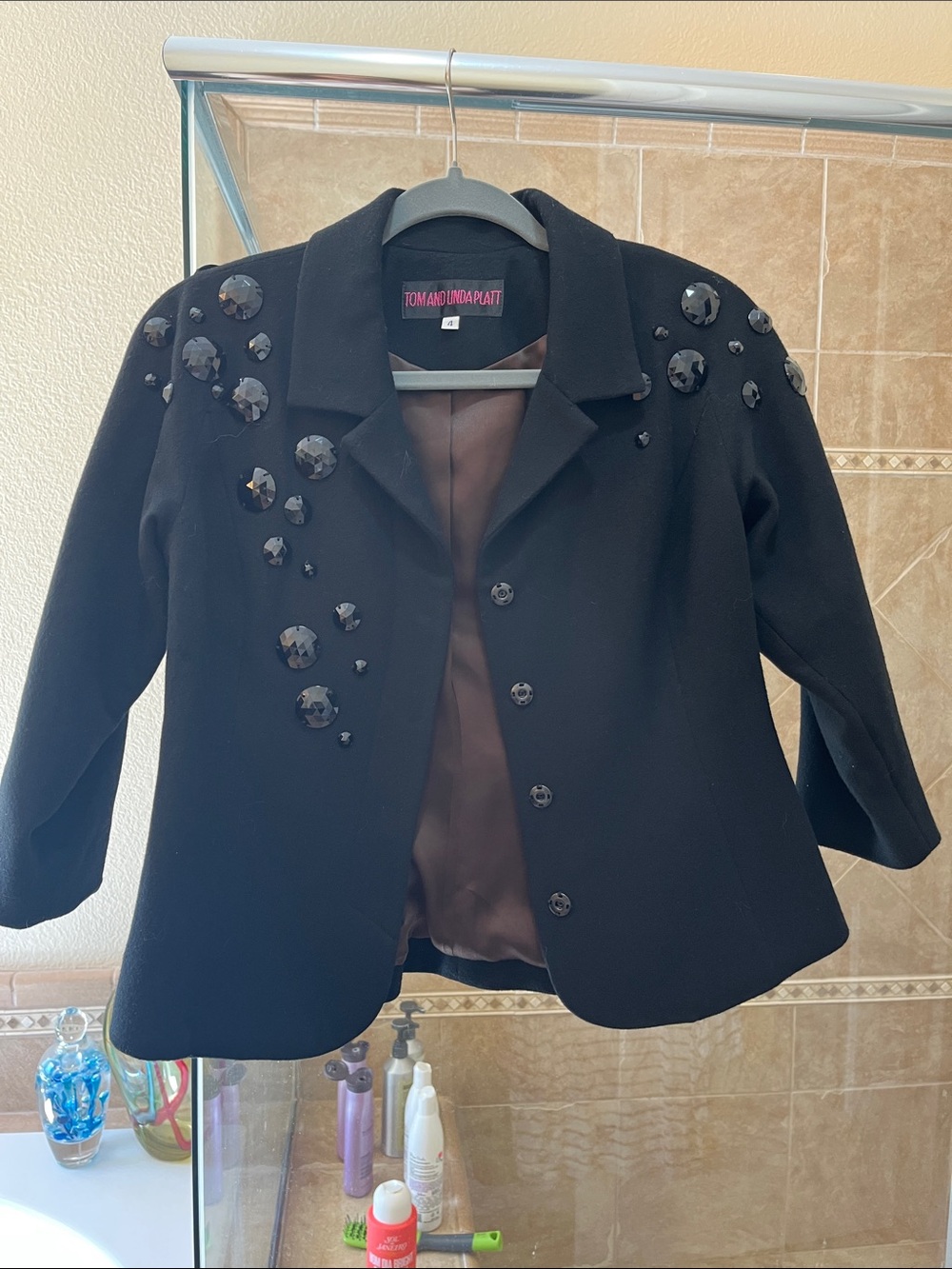 Black Embellished Women's Blazer